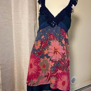 Free People navy and pink summer dress